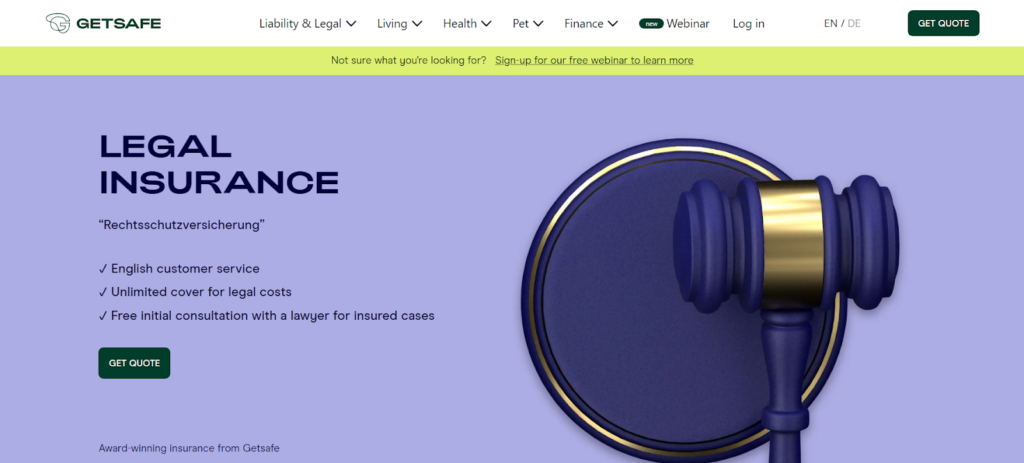 Getsafe Legal Protection Insurance