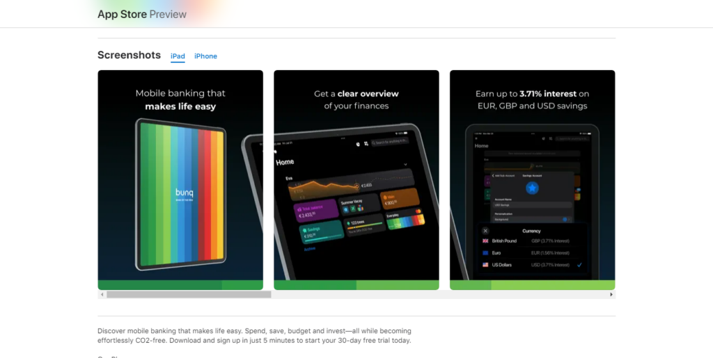 Bunq Bank Mobile App
